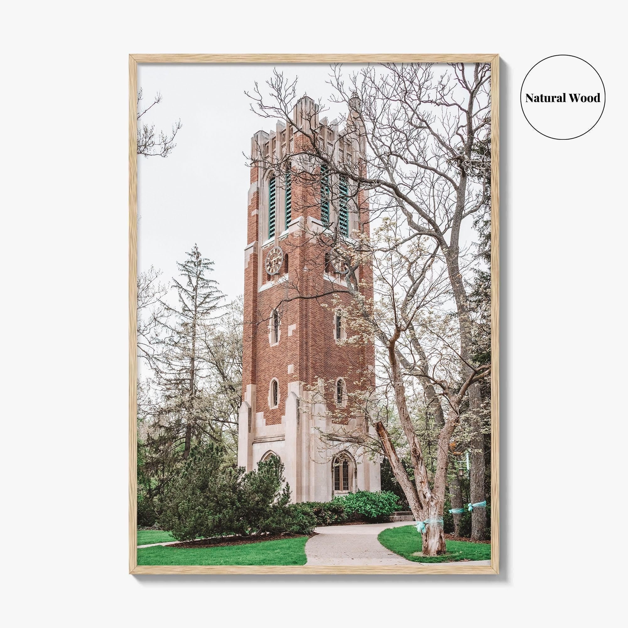 East Lansing Michigan Fine Art Photo Print, Beaumont Tower, Michigan State University, Poster