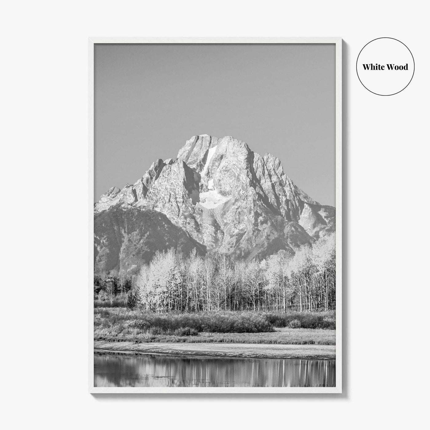 Grand Teton National Park Black and White Fine Art Photo Print, Jackson Hole WY