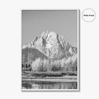 Grand Teton National Park Black and White Fine Art Photo Print, Jackson Hole WY