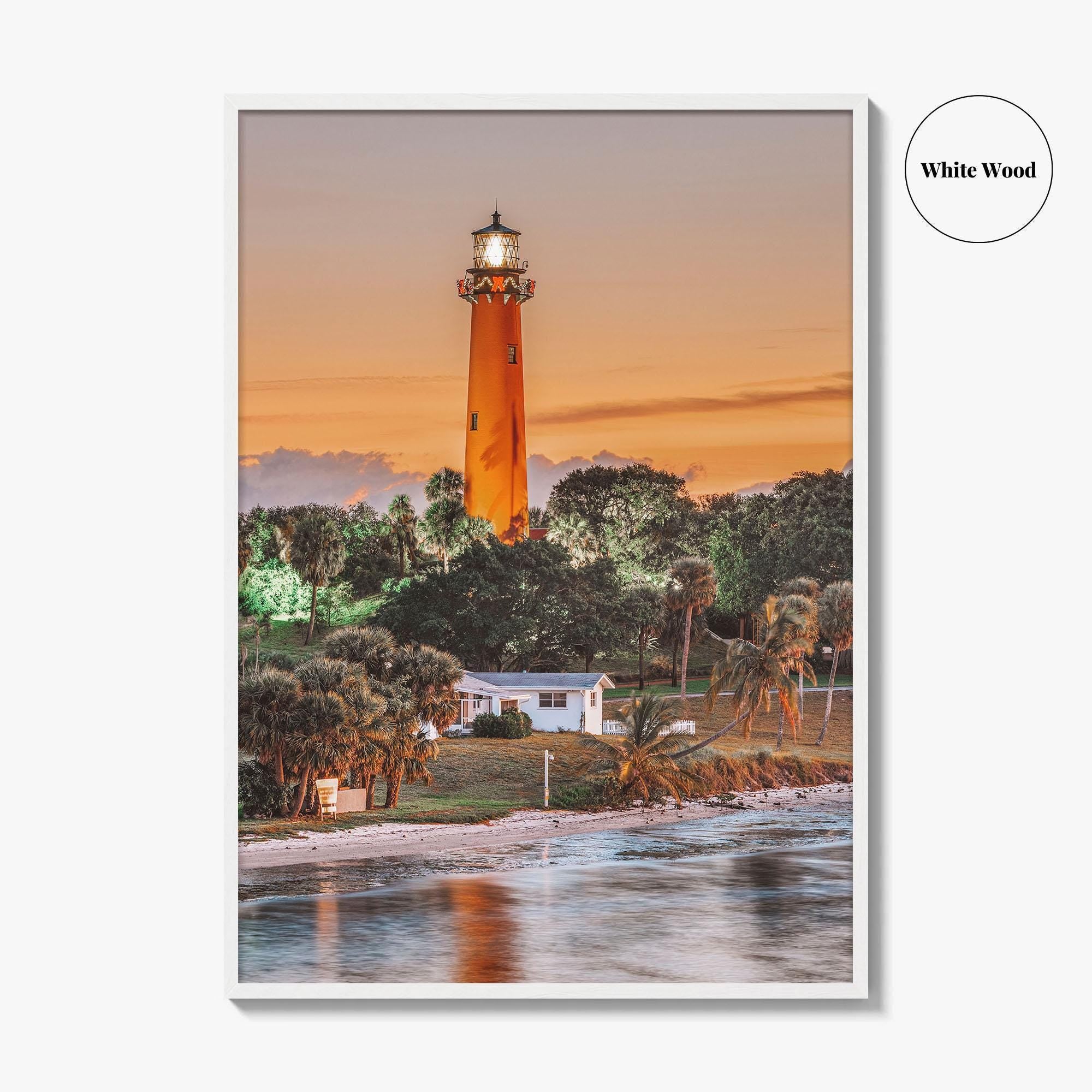 Jupiter Fine Art Photo Print, Inlet Lighthouse, Florida Wall Decor Poster, USA