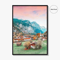 Lauterbrunnen Fine Art Photo Print, Staubbach Waterfall, Swiss Alps, Switzerland, Wall Art