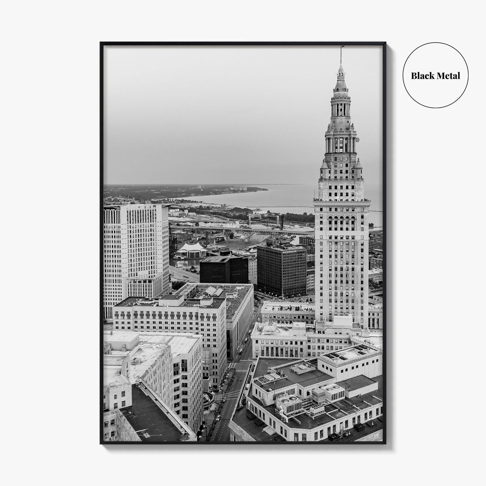 Cleveland Black and White Fine Art Photo Print, Ohio Landscape Poster