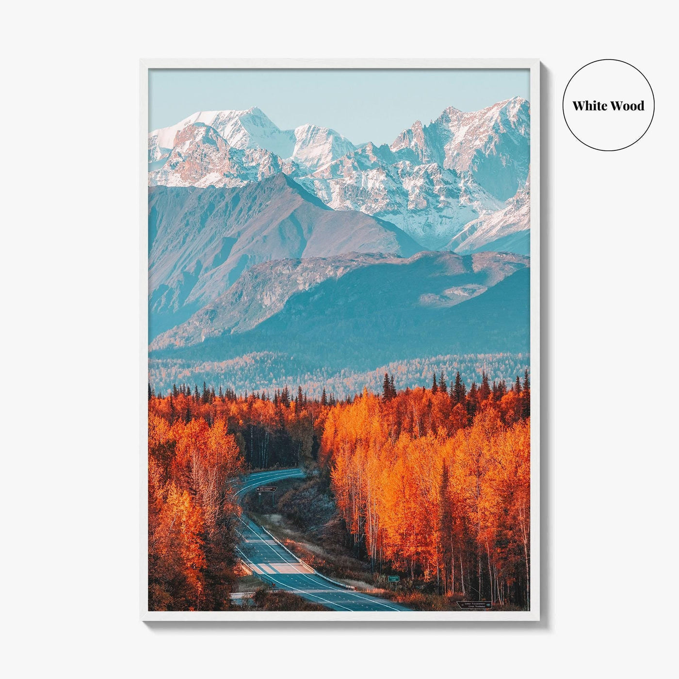 Denali Fine Art Photo Print, Mt Foraker, Alaska Range, Parks Highway, USA Poster