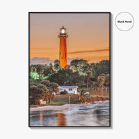 Jupiter Fine Art Photo Print, Inlet Lighthouse, Florida Wall Decor Poster, USA