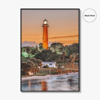 Jupiter Fine Art Photo Print, Inlet Lighthouse, Florida Wall Decor Poster, USA