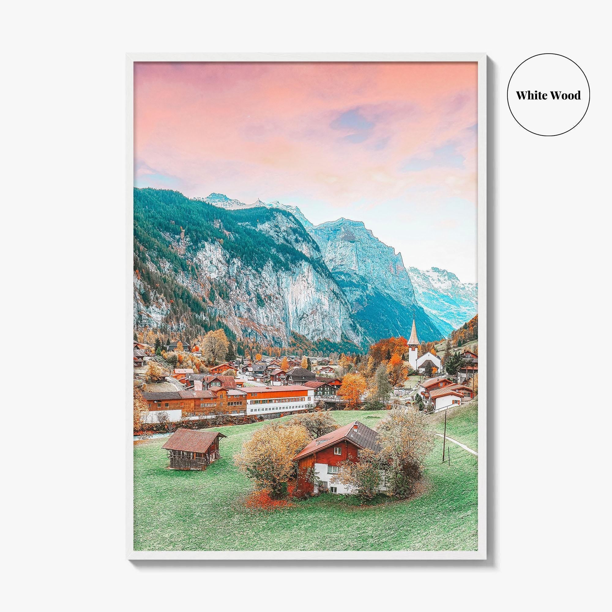 Lauterbrunnen Fine Art Photo Print, Staubbach Waterfall, Swiss Alps, Switzerland, Wall Art