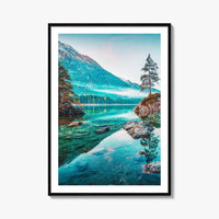 Hintersee Lake Fine Art Photo Print, Bavarian Alps, Berchtesgaden, Bavaria, Germany Wall Poster