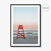 Jacksonville Beach Fine Art Photo Print, Jacksonville FL, Lifeguard Chair, Ocean, Wall Decor