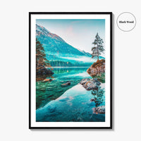 Hintersee Lake Fine Art Photo Print, Bavarian Alps, Berchtesgaden, Bavaria, Germany Wall Poster