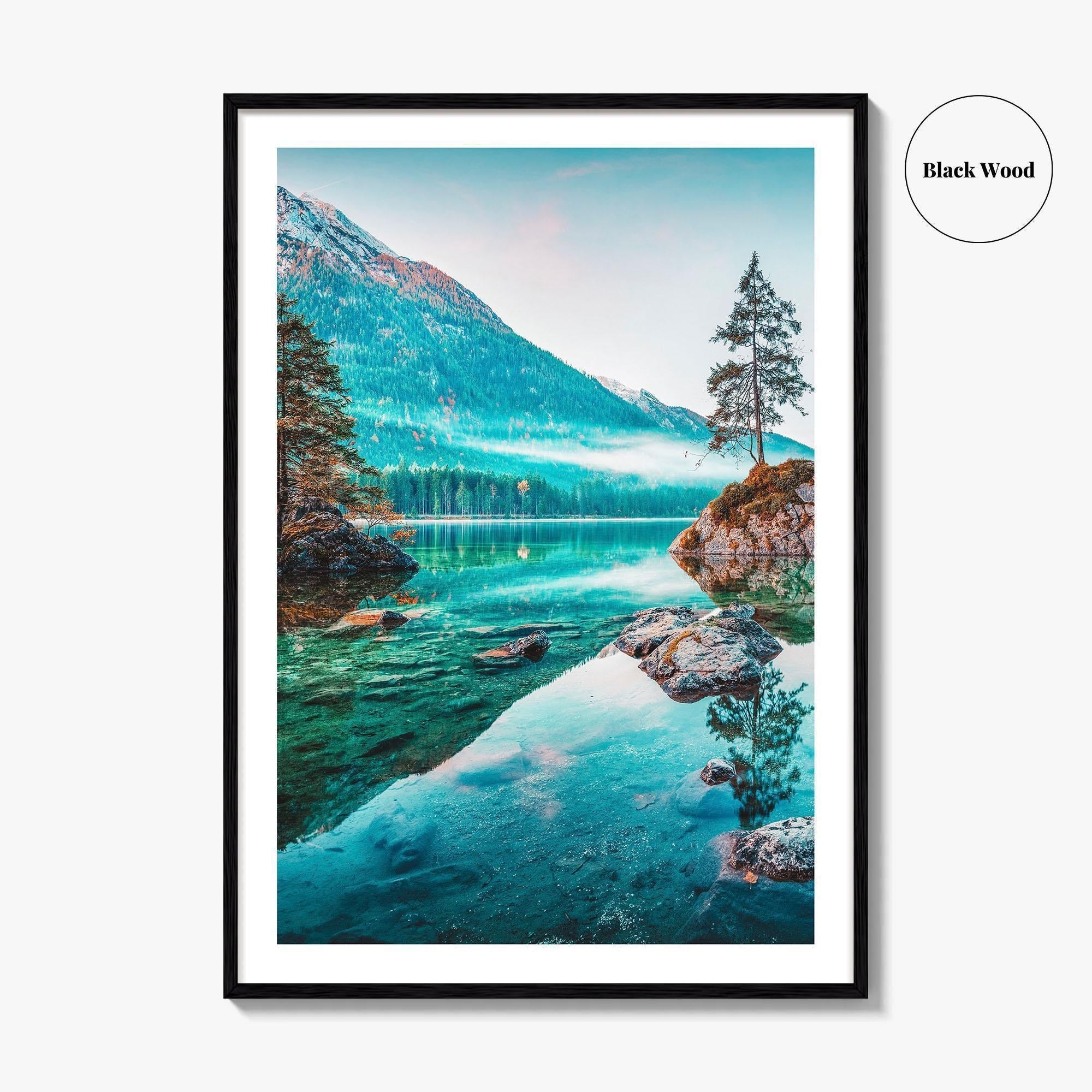 Hintersee Lake Fine Art Photo Print, Bavarian Alps, Berchtesgaden, Bavaria, Germany Wall Poster