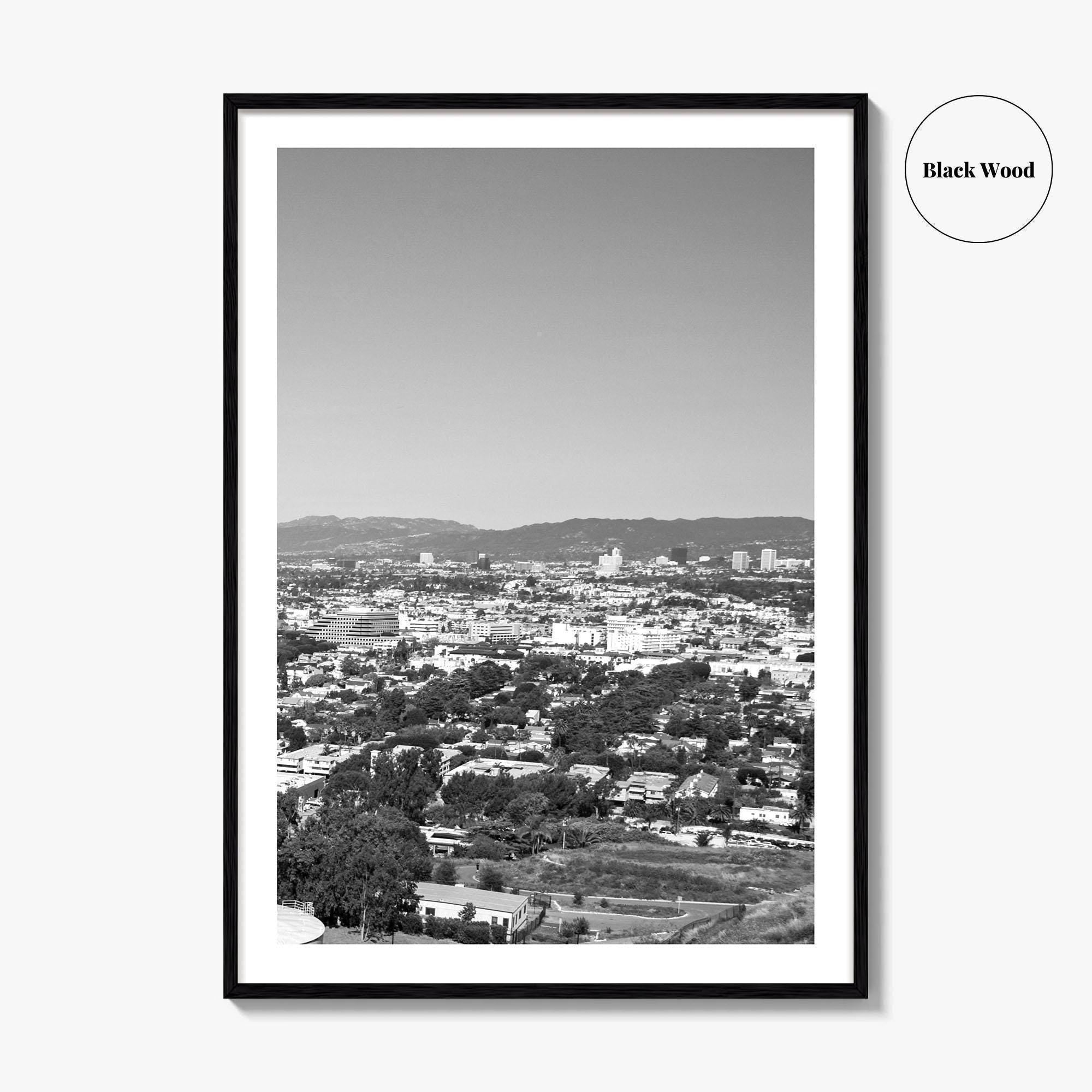 Culver City Black and White Fine Art Photo Print, Baldwin Hills, California Poster