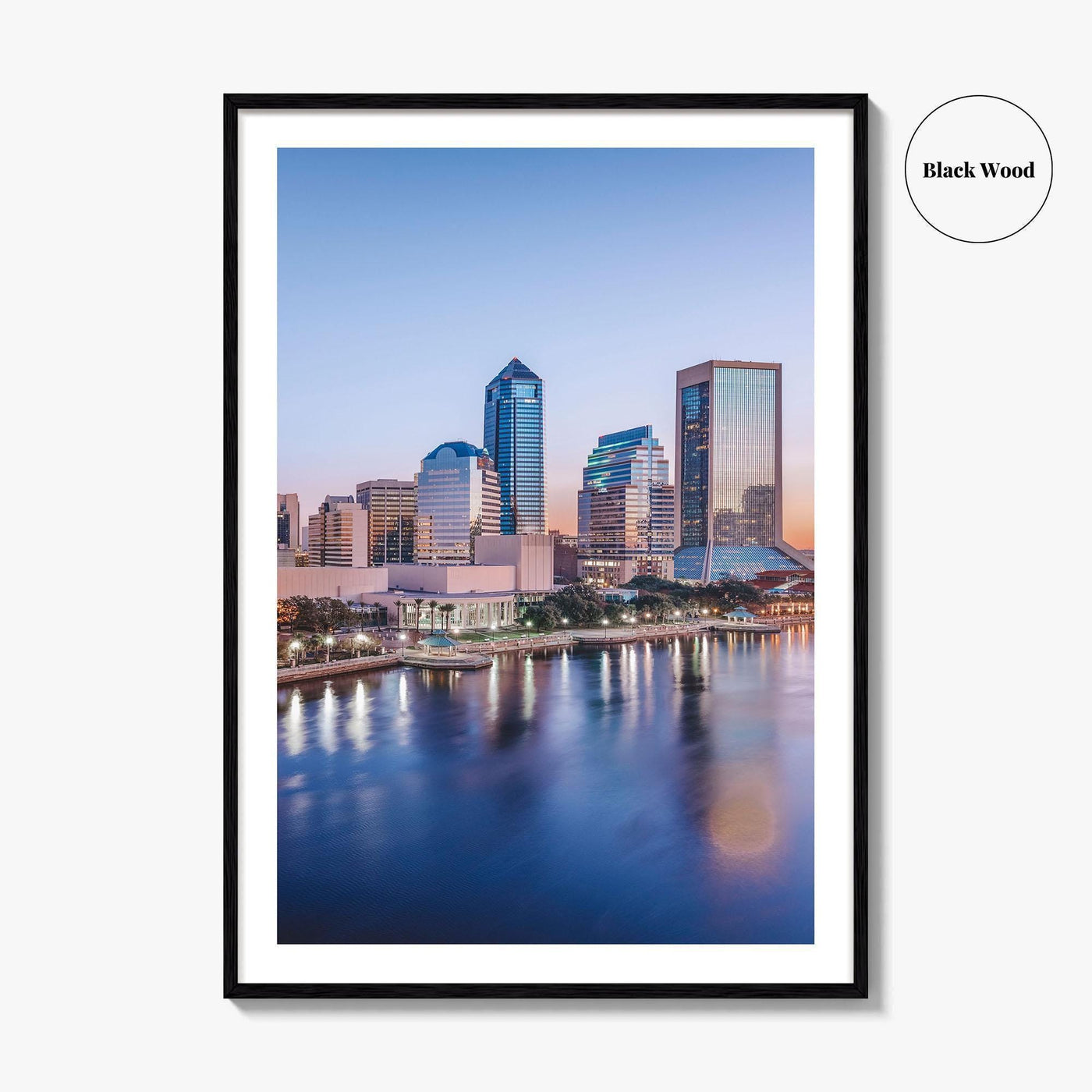 Jacksonville Skyline Fine Art Photo Print, St Johns River, Florida USA Wall Poster
