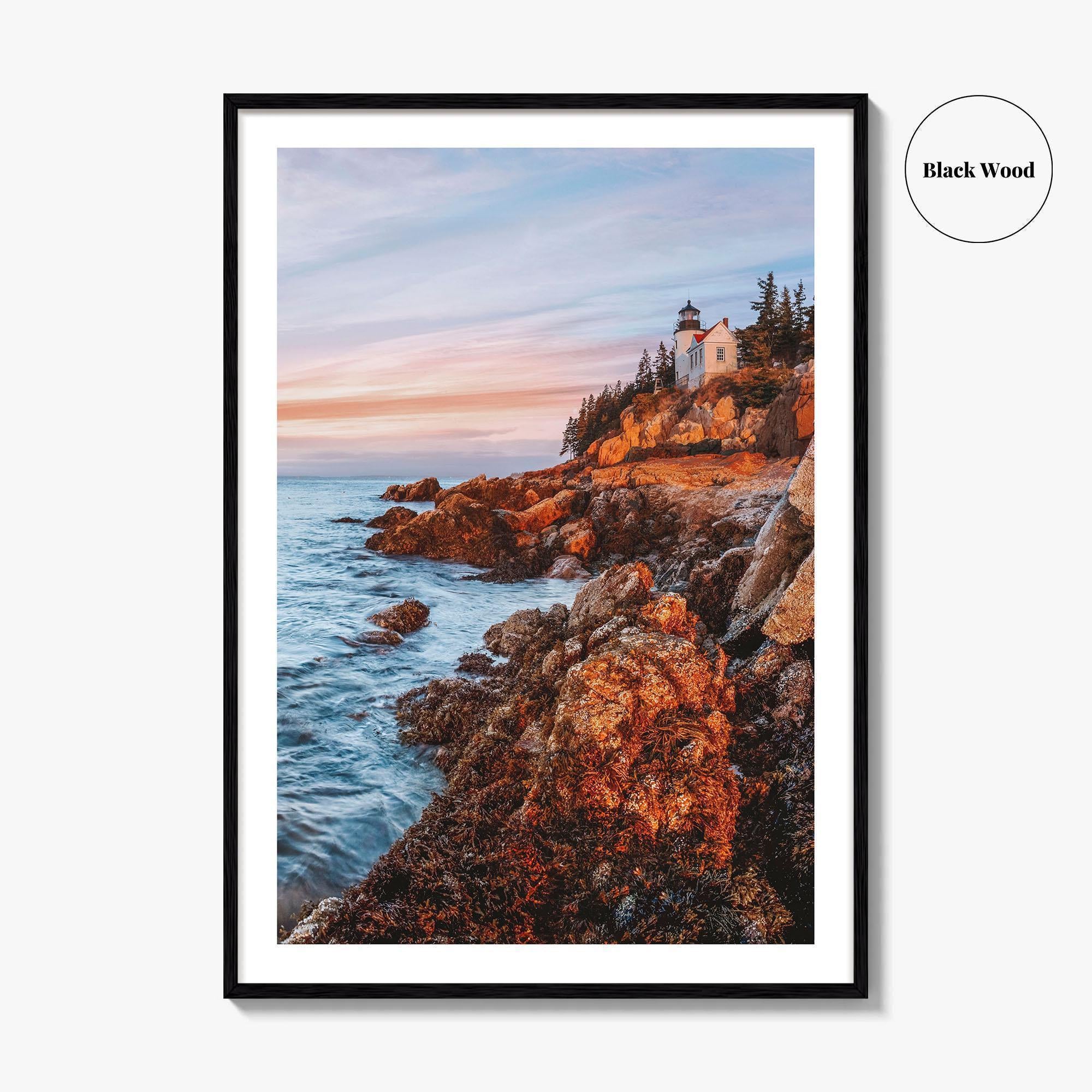 Acadia National Park Fine Art Photo Print, Bass Harbor Lighthouse, Maine USA, Poster