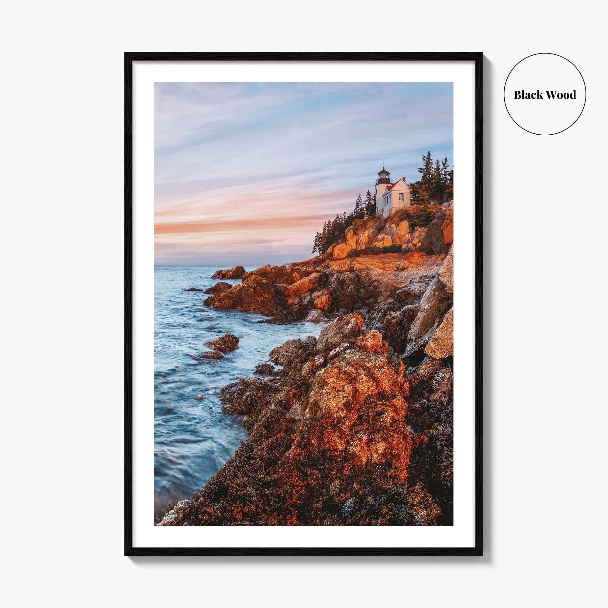 Acadia National Park Fine Art Photo Print, Bass Harbor Lighthouse, Maine USA, Poster