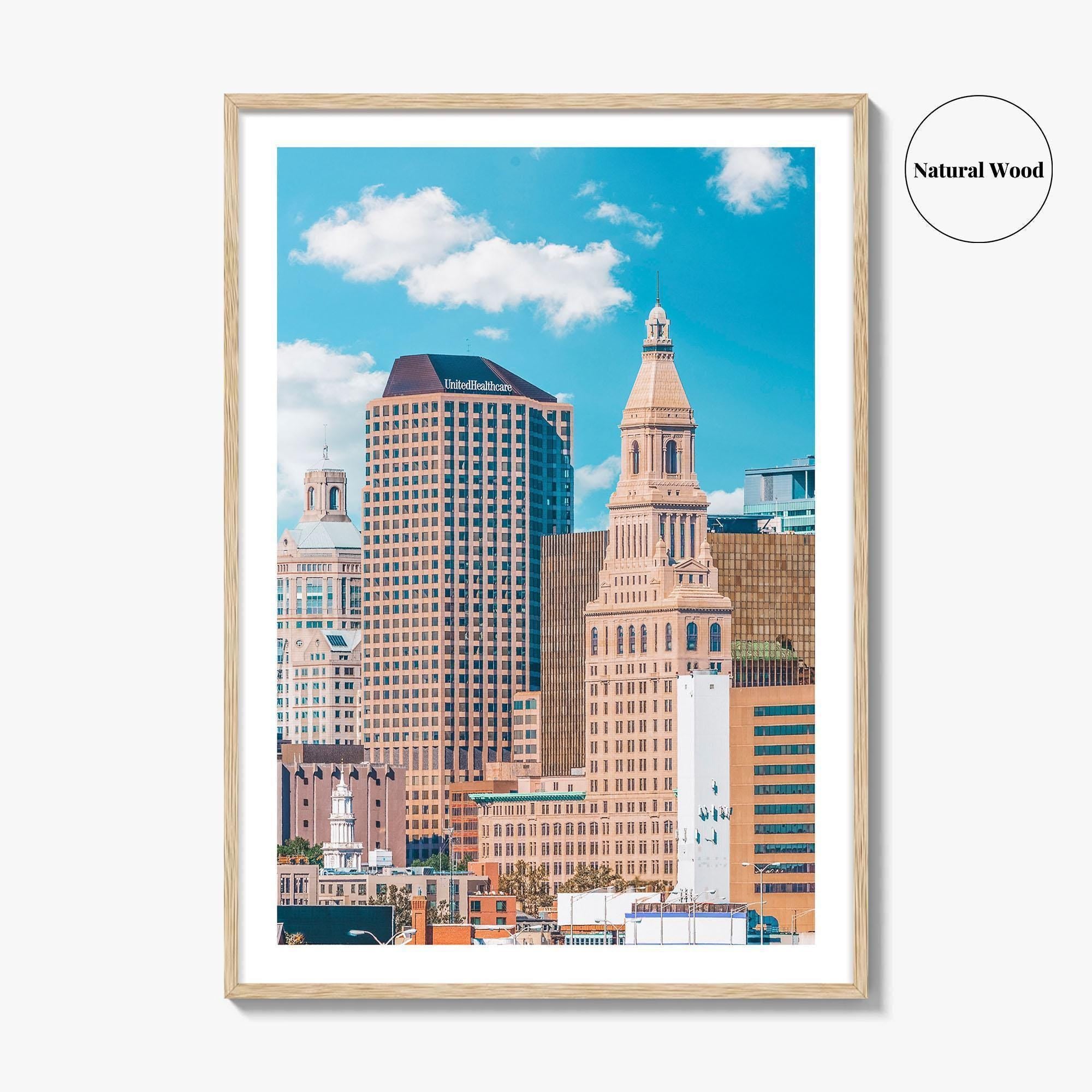 Hartford Skyline Fine Art Photo Print, Connecticut USA City, Photo Poster, Wall Decor