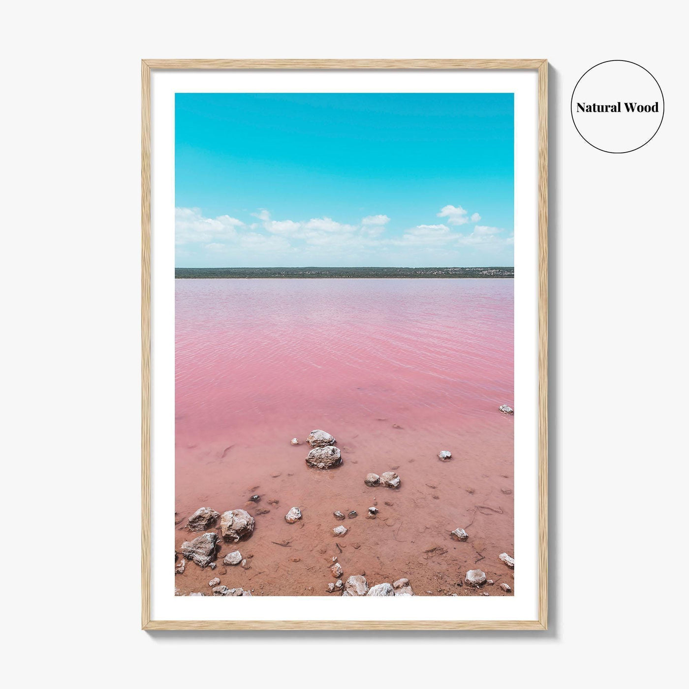 Hutt Lagoon Pink Fine Art Photo Print, Port Gregory Australia Poster