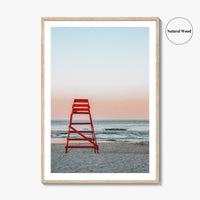 Jacksonville Beach Fine Art Photo Print, Jacksonville FL, Lifeguard Chair, Ocean, Wall Decor