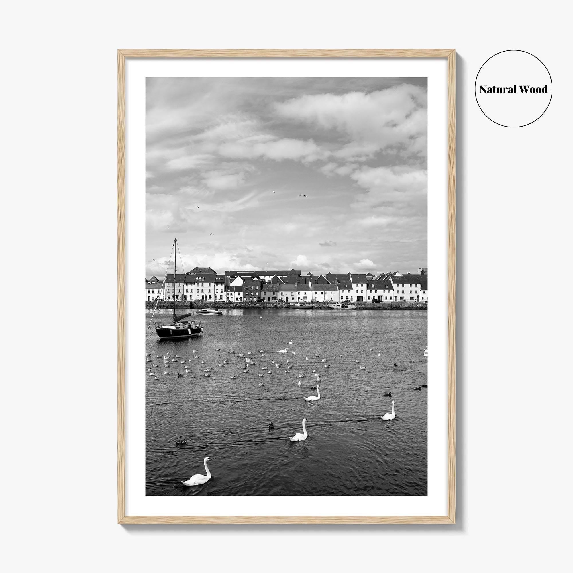Galway Black and White Fine Art Photo Print, The Claddagh, Ireland Wall Poster