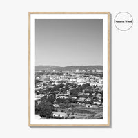 Culver City Black and White Fine Art Photo Print, Baldwin Hills, California Poster