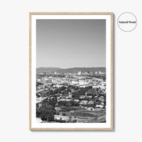 Culver City Black and White Fine Art Photo Print, Baldwin Hills, California Poster