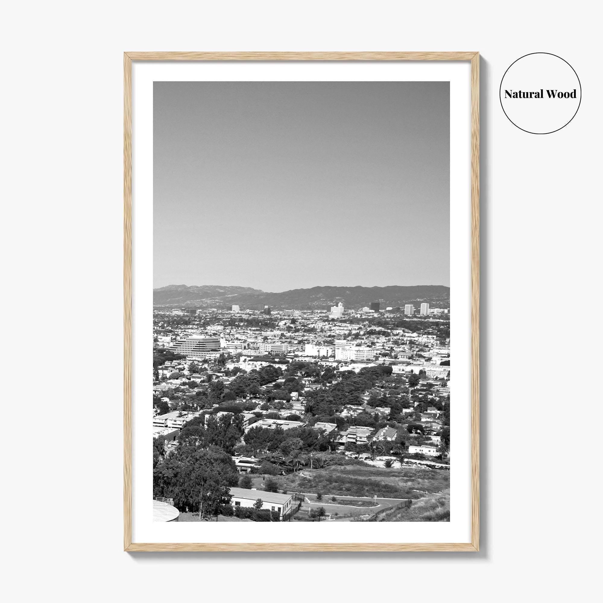 Culver City Black and White Fine Art Photo Print, Baldwin Hills, California Poster
