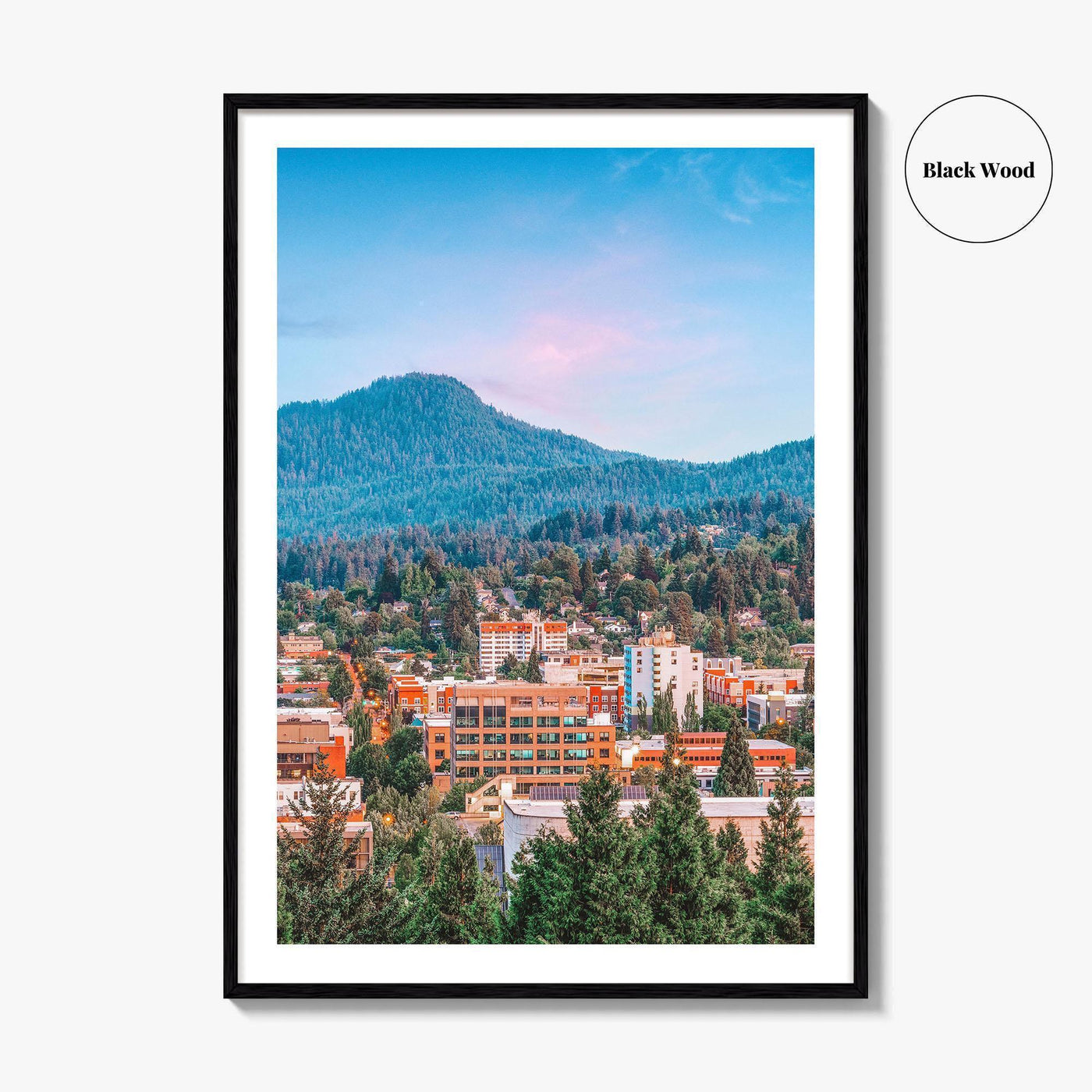 Eugene Fine Art Photo Print, Oregon USA Downtown Cityscape Wall Decor Poster