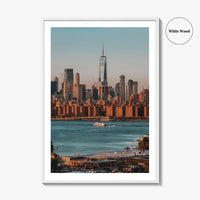 Greenpoint Skyline Fine Art Photo Print, Lower Manhattan, Brooklyn NYC Wall Decor Poster