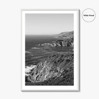Big Sur Black and White Fine Art Photo Print, Monterey County Poster, California Poster