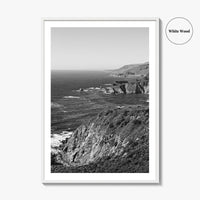 Big Sur Black and White Fine Art Photo Print, Monterey County Poster, California Poster