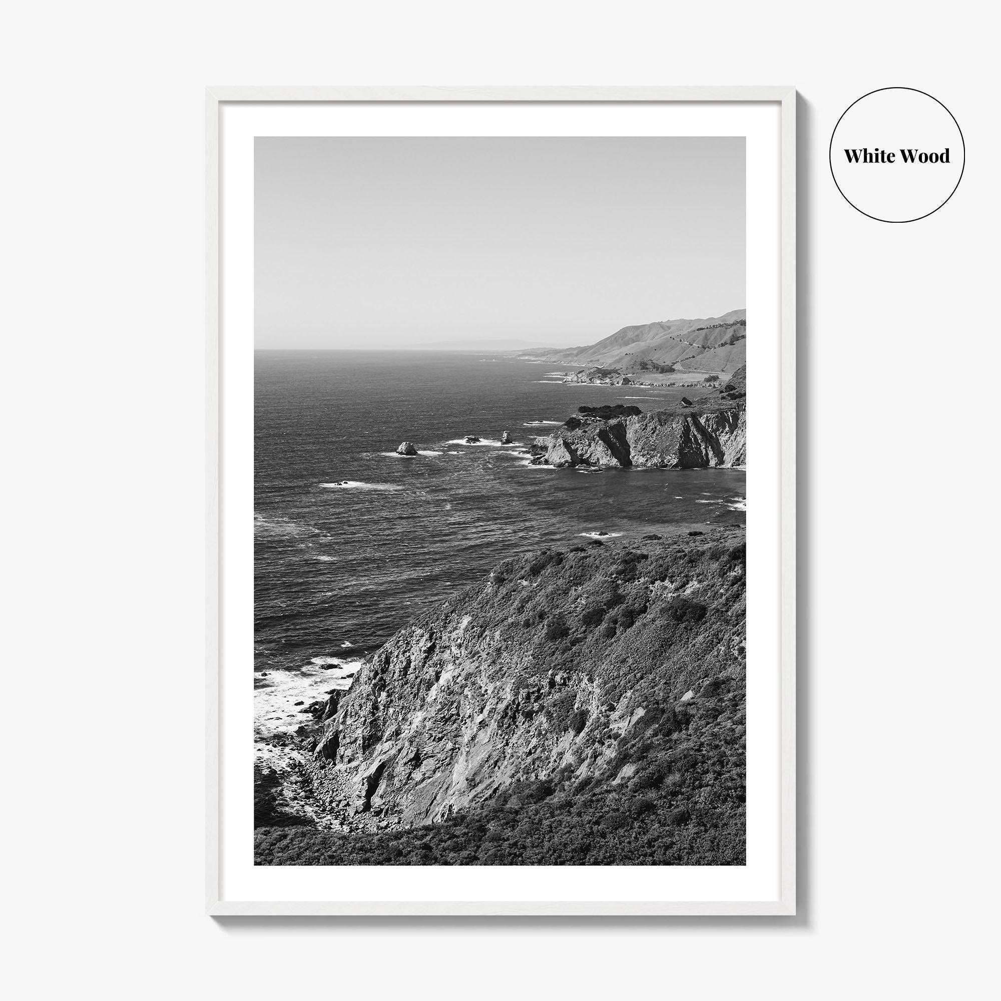 Big Sur Black and White Fine Art Photo Print, Monterey County Poster, California Poster