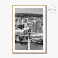 Grand Rapids Black and White Fine Art Photo Print, Michigan City Poster
