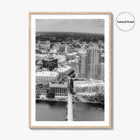 Grand Rapids Black and White Fine Art Photo Print, Michigan City Poster