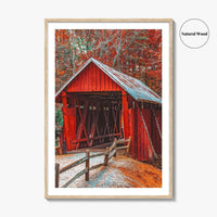 Greenville Fine Art Photo Print, Campbell's Covered Bridge, Landrum, South Carolina, Wall Decor, Poster