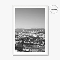 Culver City Black and White Fine Art Photo Print, Baldwin Hills, California Poster