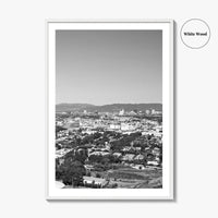 Culver City Black and White Fine Art Photo Print, Baldwin Hills, California Poster