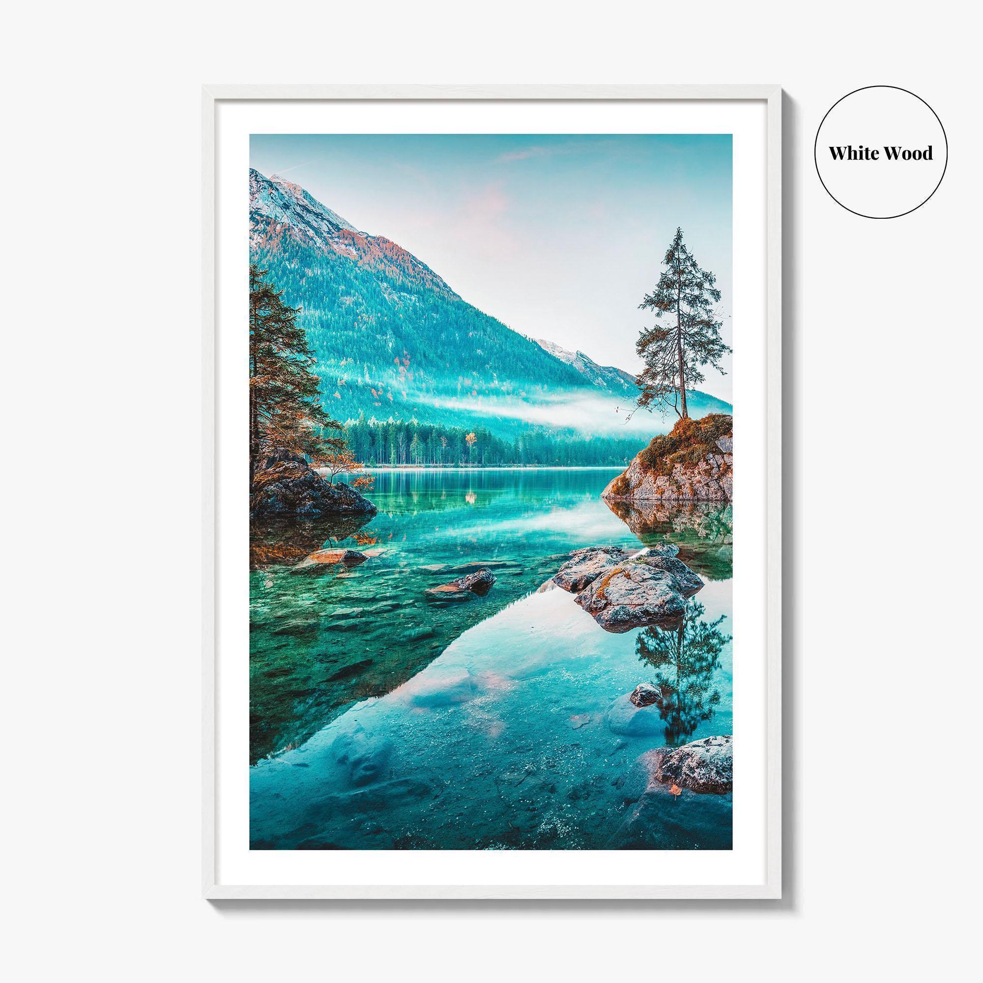 Hintersee Lake Fine Art Photo Print, Bavarian Alps, Berchtesgaden, Bavaria, Germany Wall Poster