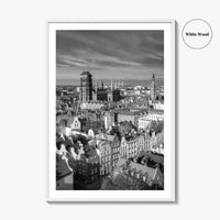 Gdansk Black and White Fine Art Photo Print, Gdańsk Old Town, Poland Poster