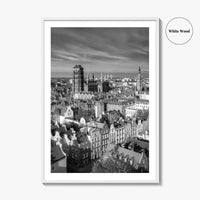 Gdansk Black and White Fine Art Photo Print, Gdańsk Old Town, Poland Poster