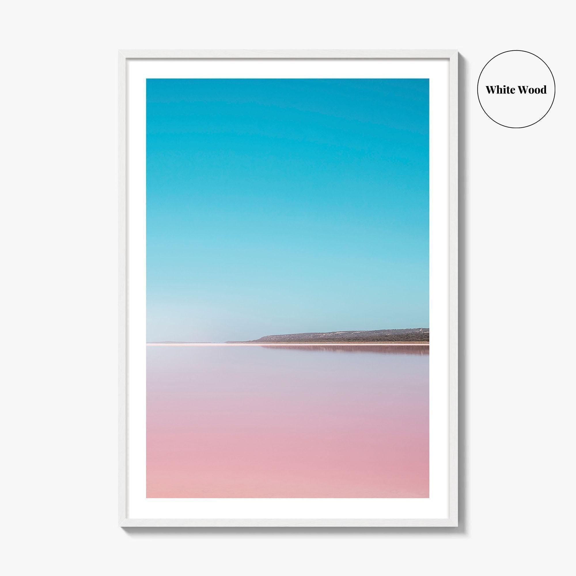 Hutt Lagoon Pink Lake Fine Art Photo Print, Port Gregory, WA, Australia Wall Poster