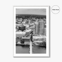 Grand Rapids Black and White Fine Art Photo Print, Michigan City Poster