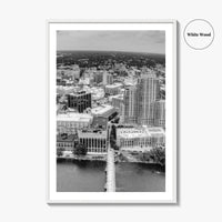Grand Rapids Black and White Fine Art Photo Print, Michigan City Poster