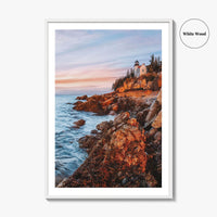 Acadia National Park Fine Art Photo Print, Bass Harbor Lighthouse, Maine USA, Poster