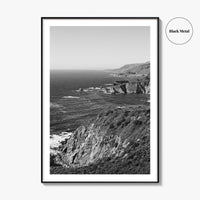Big Sur Black and White Fine Art Photo Print, Monterey County Poster, California Poster