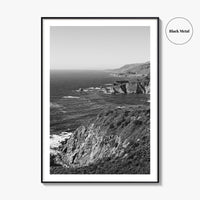 Big Sur Black and White Fine Art Photo Print, Monterey County Poster, California Poster