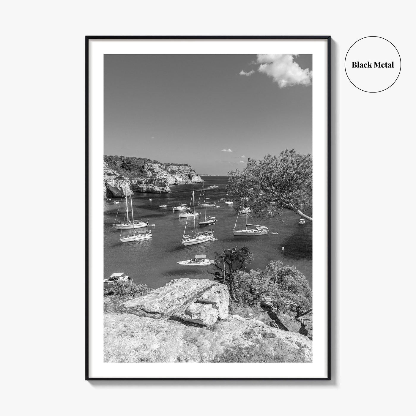 Menorca Black White Poster