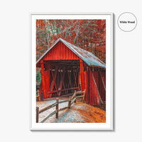 Greenville Fine Art Photo Print, Campbell's Covered Bridge, Landrum, South Carolina, Wall Decor, Poster