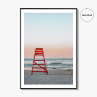 Jacksonville Beach Fine Art Photo Print, Jacksonville FL, Lifeguard Chair, Ocean, Wall Decor