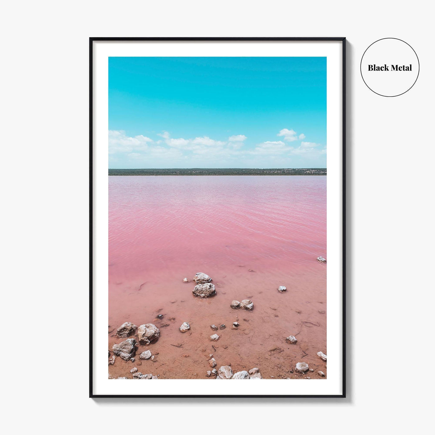 Hutt Lagoon Pink Fine Art Photo Print, Port Gregory Australia Poster