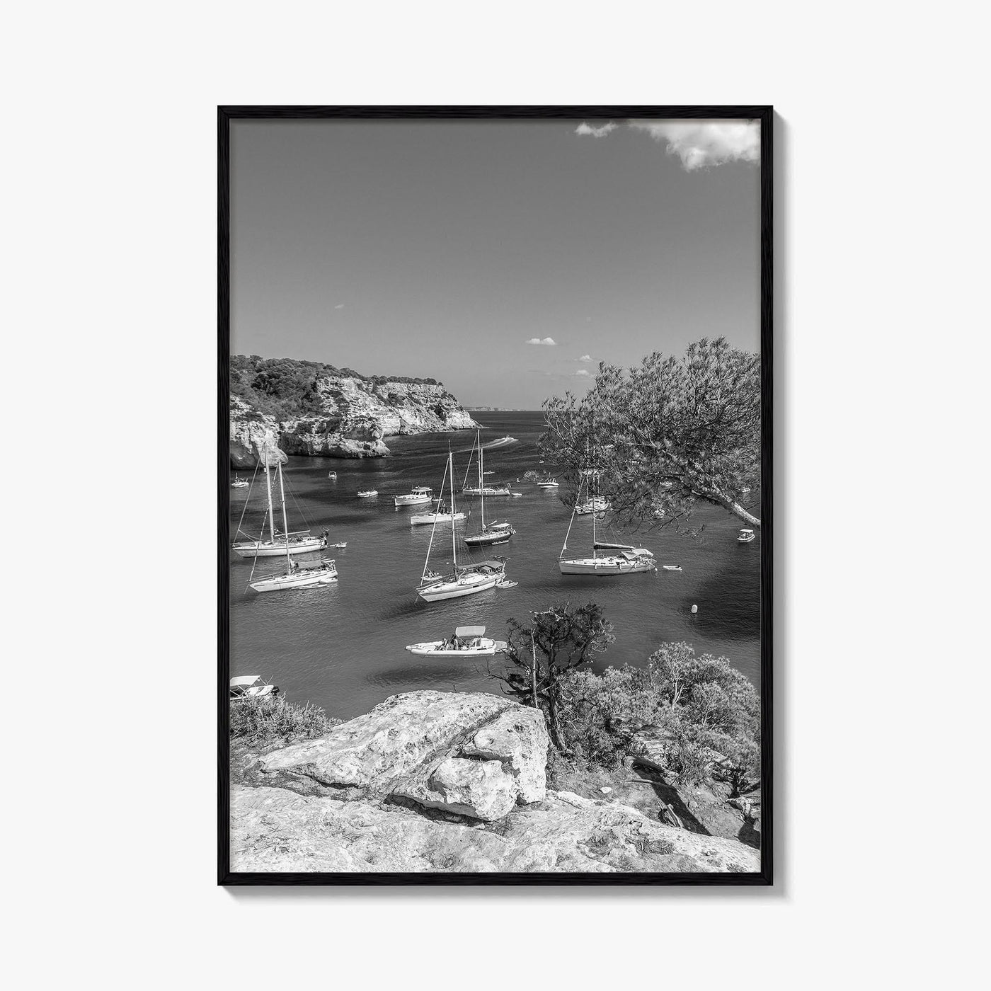 Menorca Black White Poster