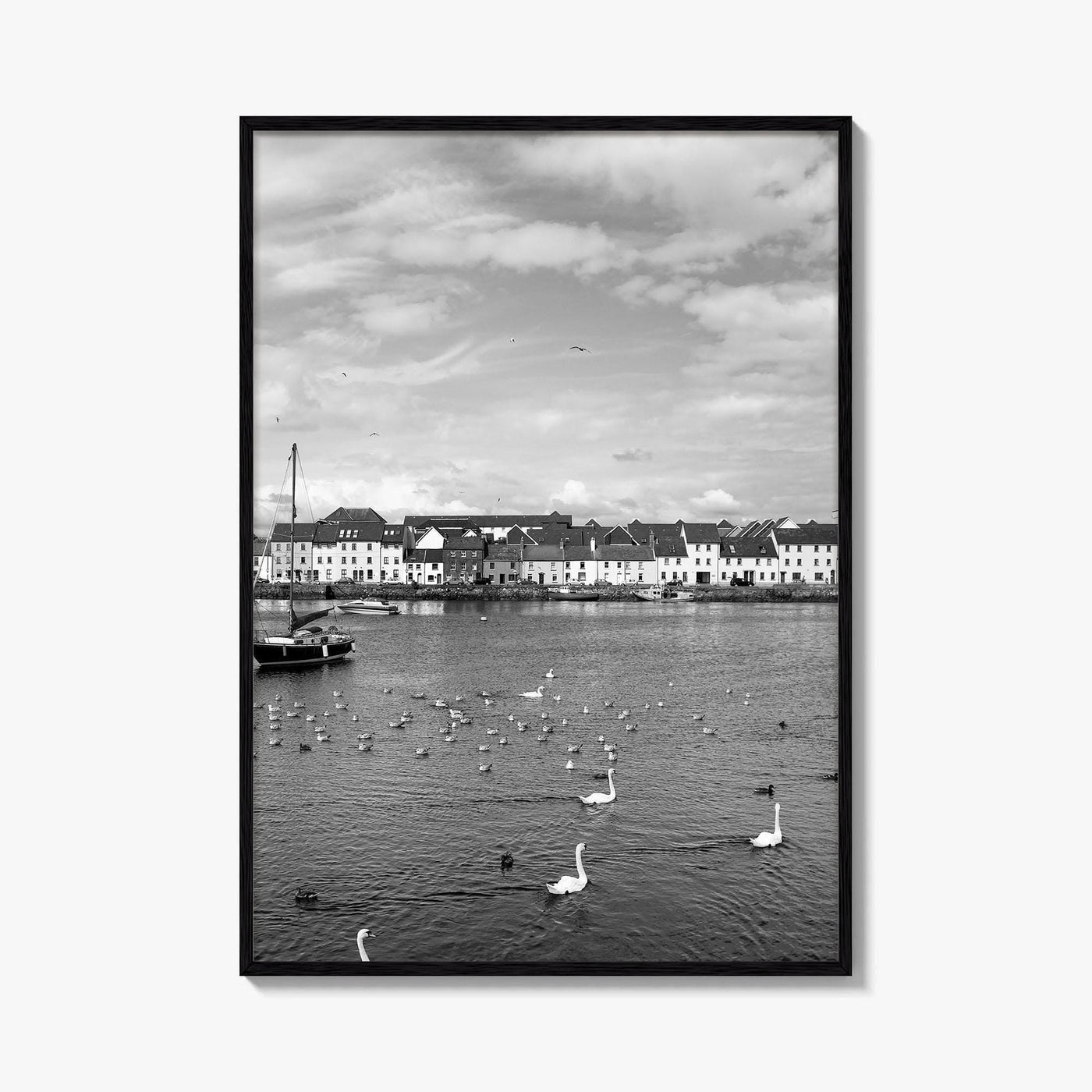 Galway Black and White Fine Art Photo Print, The Claddagh, Ireland Wall Poster